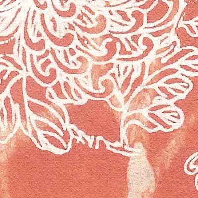 chrysanthemum brown paper float watermark printed handmade water